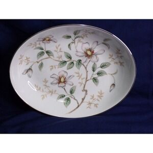 Harmony House Fine China "Cretonne" Pattern Delecate Flower Oval Serving Bowl